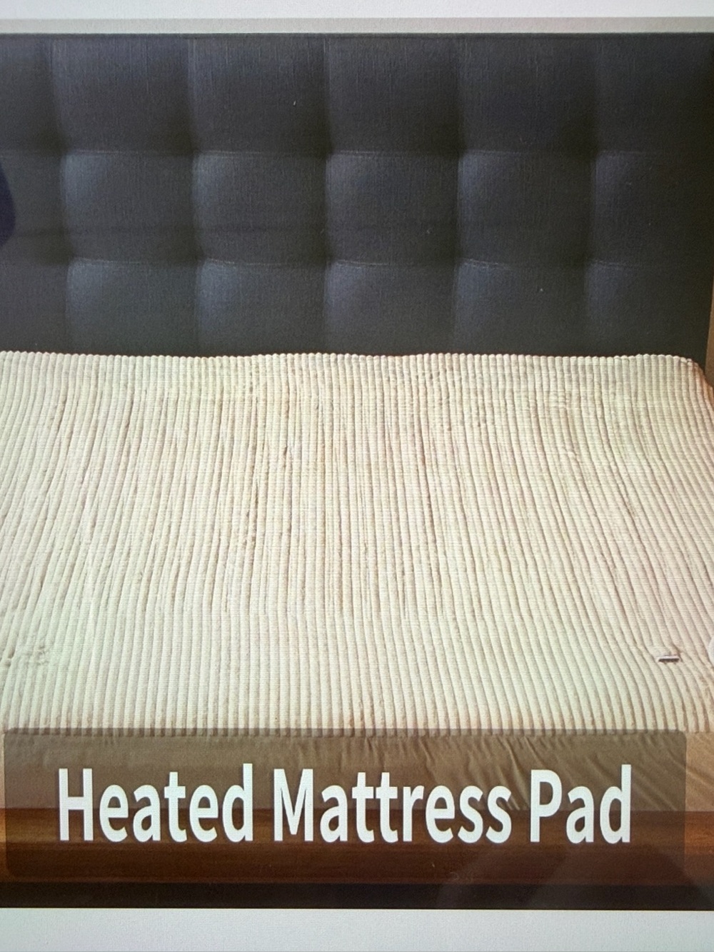 Heated Mattress Pad Full Size in Beige